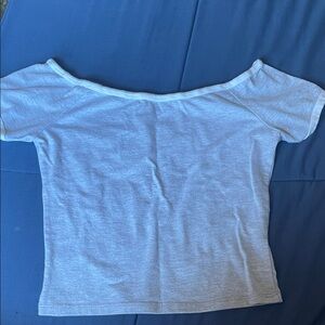 Women's Off-Shoulder Gray Top